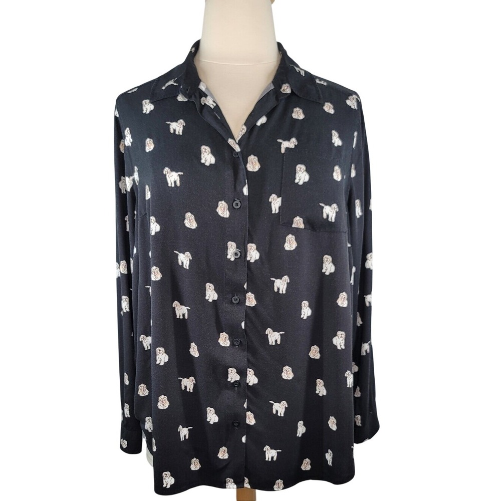 Torrid Lizzie Rayon Twill Button-Up Dog Blouse